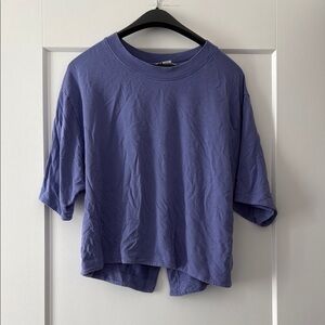 Athleta Lavender Short Sleeve Boxy Tee